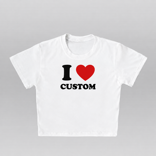 I ❤️ Custom - Crop top