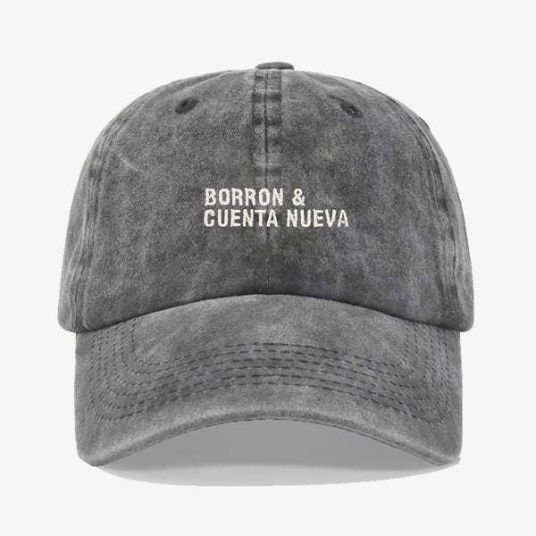 Gorra Prelavada Borrón y Cuenta Nueva
