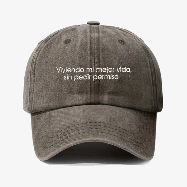 Gorra Prelavada Viviendo Mi Mejor Vida