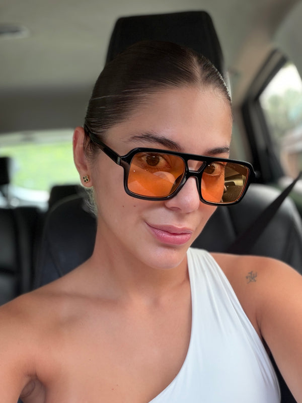 Gafas De Sol Francia Negra X lente Naranja