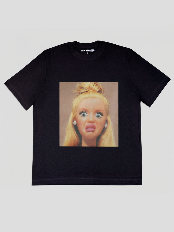Camiseta Negra Barbie susto