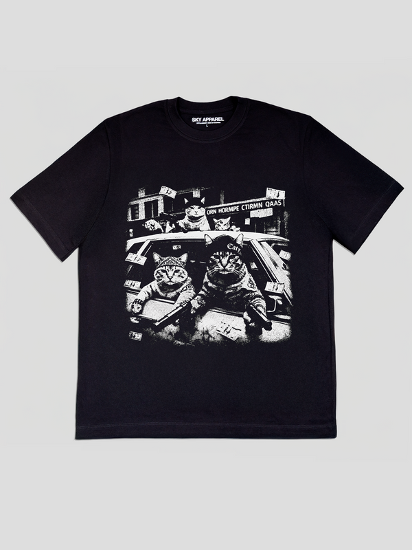 Camiseta Negra Cat car