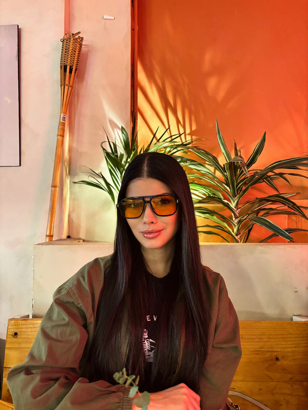 Gafas De Sol Marsella Negra x Naranja