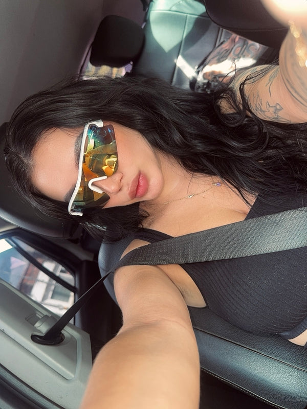 Gafas De Runners Tornasol Blanca x Rojo