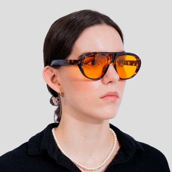 Gafas De Sol India LeopardoX lente amarillo