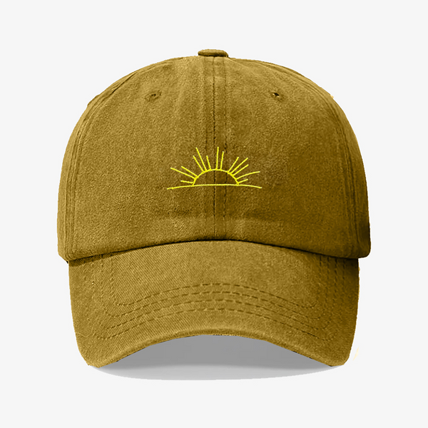 Gorra Prelavada Sol Amarillo