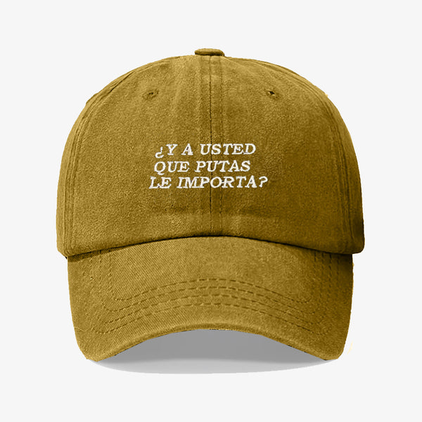 Gorra Prelavada Y Usted Que Putas Le Importa