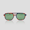 Gafas De Sol Alemania Leopardo Lente Verde