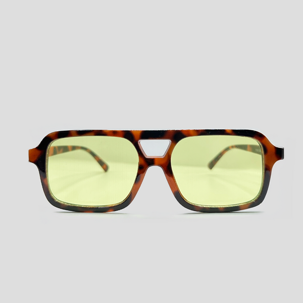 Gafas De Sol Francia Amarilla x Leopardo