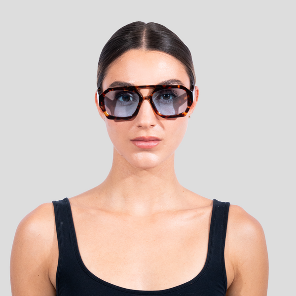 Gafas De Sol Santorini Leopardo x Negra