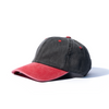 Gorra Prelavada Basica Negra x Roja