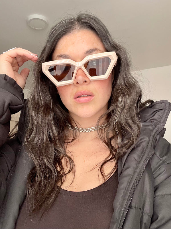 Gafas De Sol Singapur Beige x Cafe