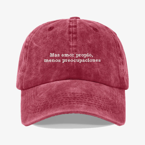 Gorra Prelavada Mas Amor Propio