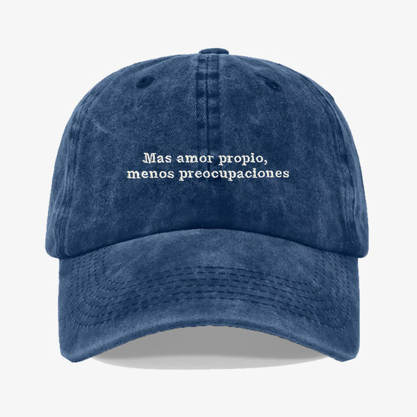 Gorra Prelavada Mas Amor Propio
