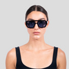 Gafas De Sol Santorini Negra X lente azul