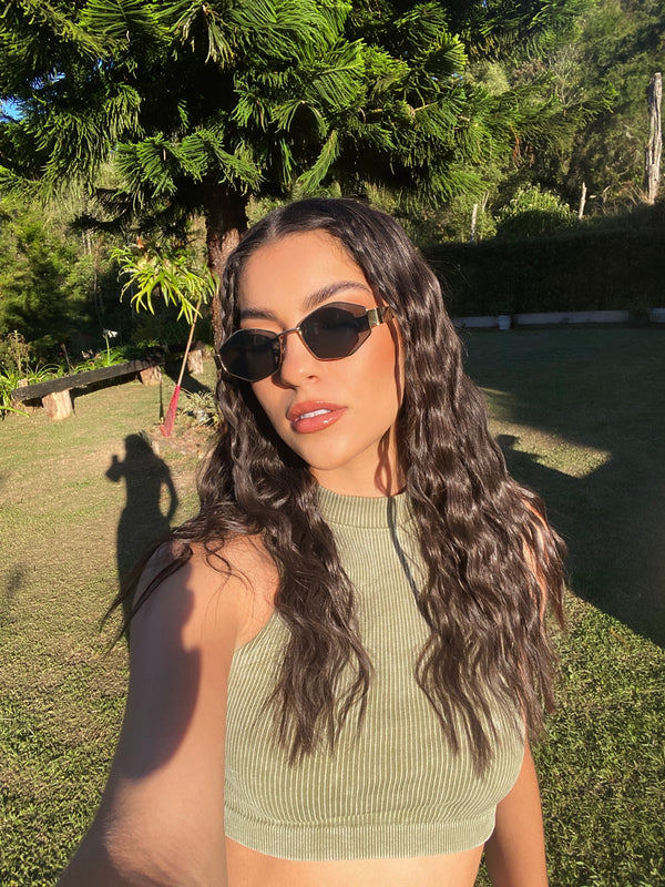 Gafas De Sol Dominican Negra x Plateado