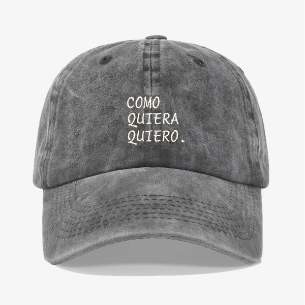 Gorra Prelavada Como Quiera Quiero