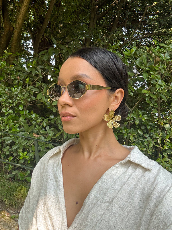 Gafas De Sol Dominican Dorada x Naranja