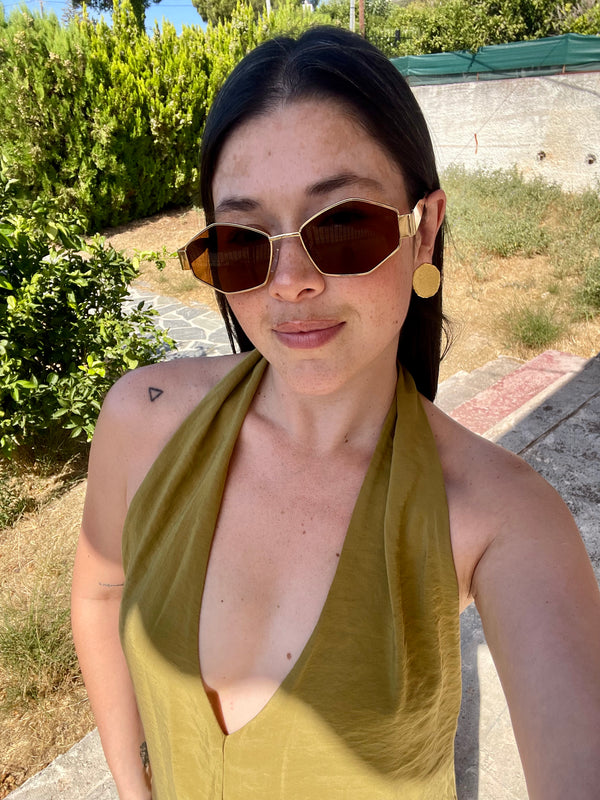 Gafas De Sol Dominican Dorada x Naranja