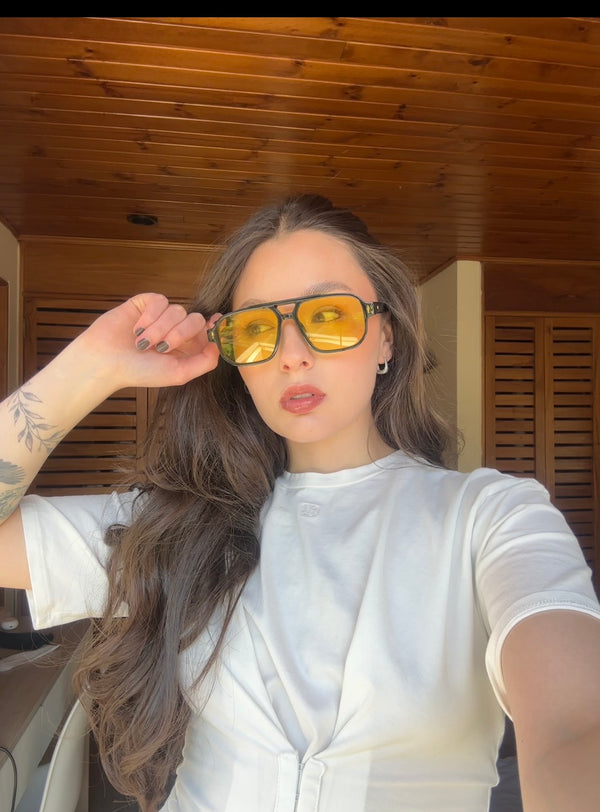 Gafas De Sol Marsella Negra x Amarillo