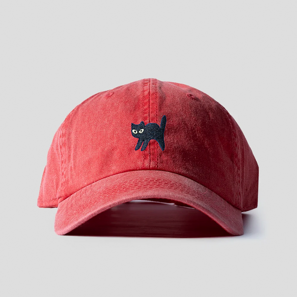 Gorra Prelavada Gato Negro