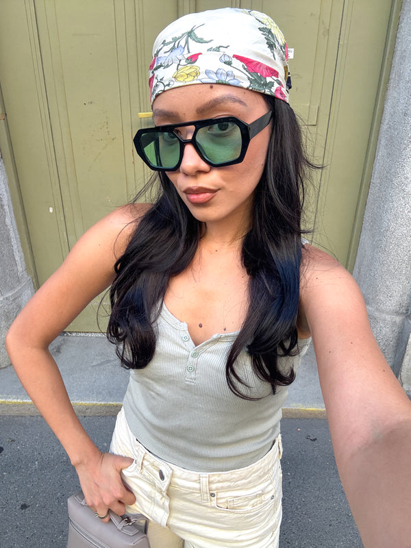 Gafas De Sol Santorini Negra x Verde