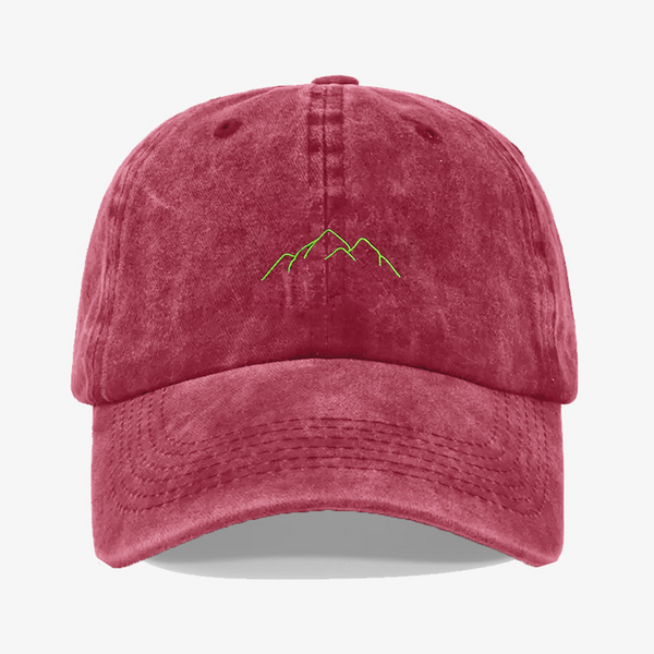 Gorra Prelavada Montaña verde