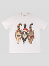 Camiseta Blanca Gatitos Navideños