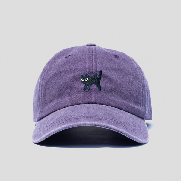 Gorra Prelavada Gato Negro