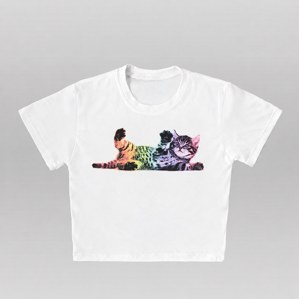 Gato colorido - Crop top