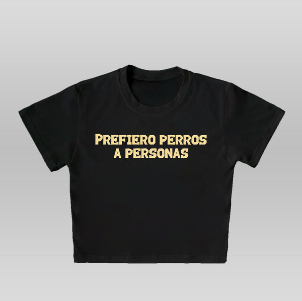 Prefiero Perros a Personas - Crop top