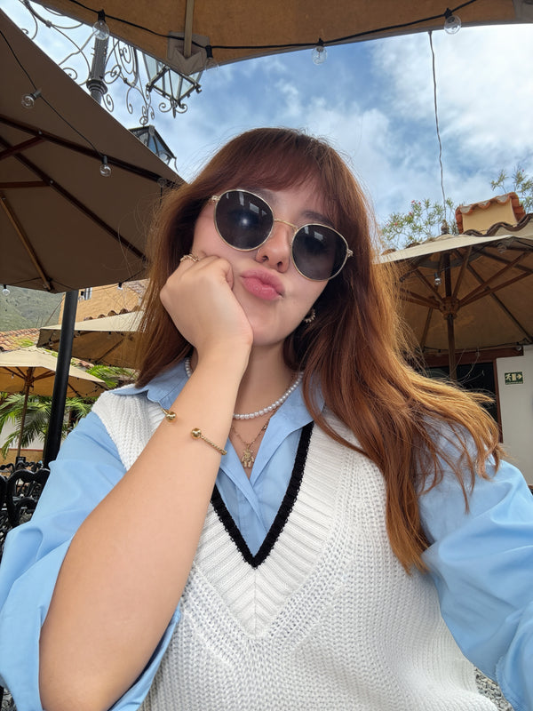 Gafas De Sol Parma Doradas x Negras