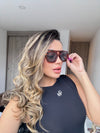 Gafas De Sol Santorini Leopardo x Negra