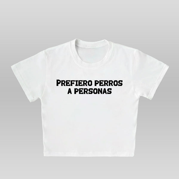 Prefiero Perros a Personas - Crop top