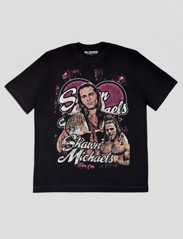 Camiseta Negra WWE Shawn Michaels