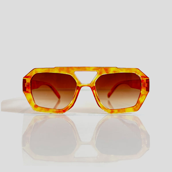Gafas De Sol Santorini Amarillo x Cafe