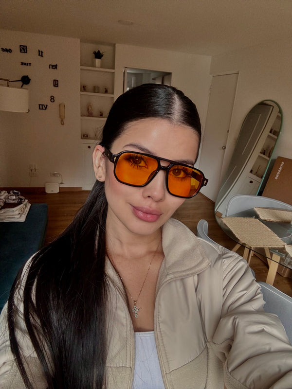 Gafas De Sol Marsella Negra x Naranja