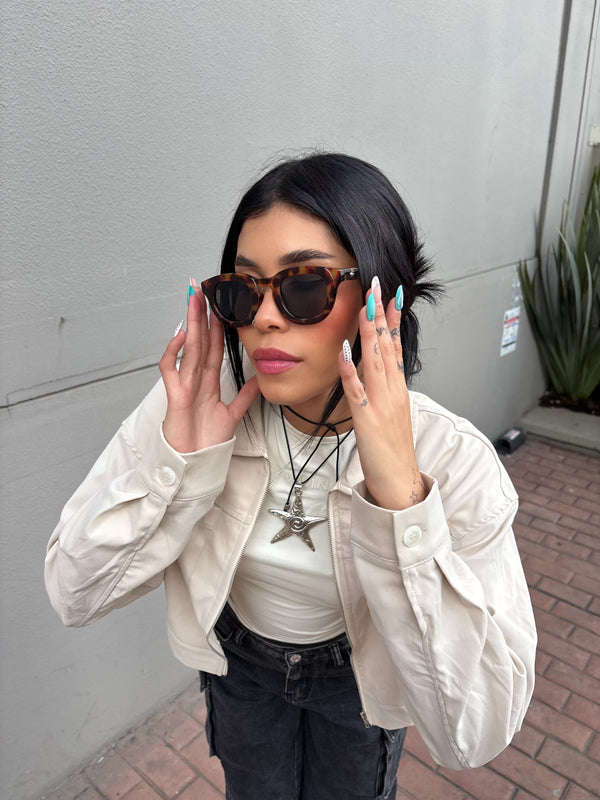Gafas De Sol Dallas Leopardo x Verde