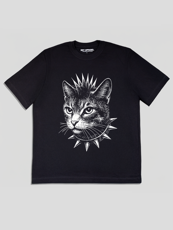 CAT ROCKER (Estampado) T-Shirt (Blanca)