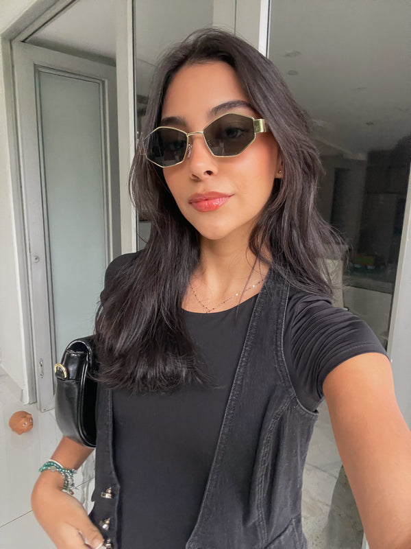 Gafas De Sol Dominican Negra x Plateado