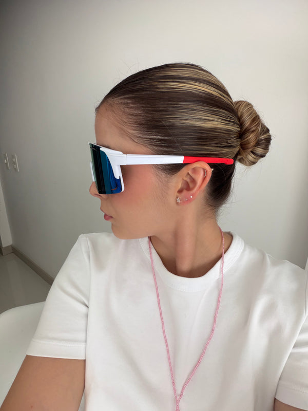 Gafas De Ciclismo Blanco X Rojo
