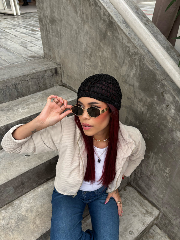 Gafas De Sol Dominican Negra x Plateado