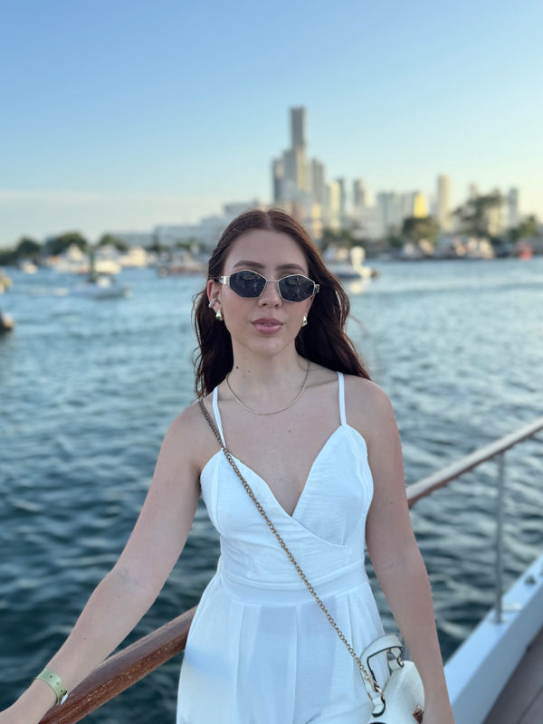 Gafas De Sol Dominican Negra x Plateado