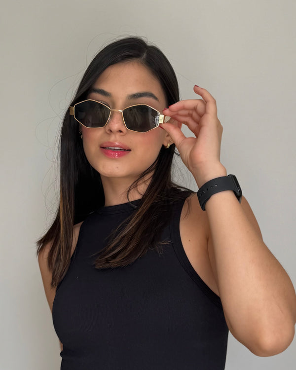 Gafas De Sol Dominican Negra x Plateado