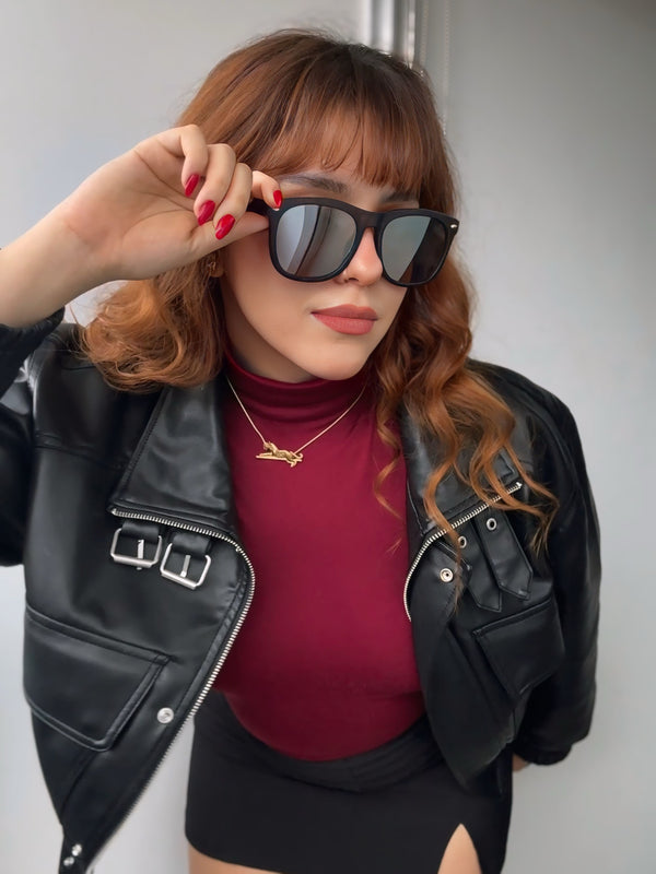 Gafas De Sol Portland Transparente x Negro