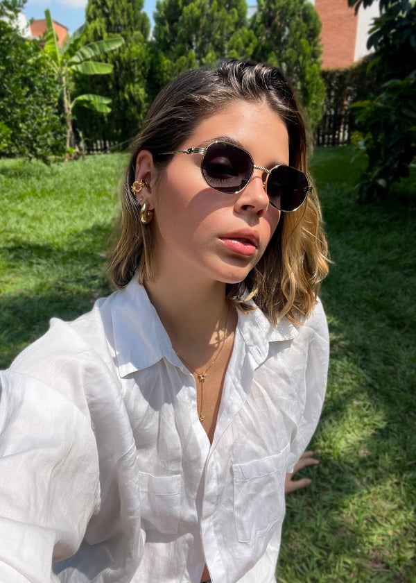 Gafas De Sol Manchester Doradas x Negras