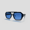 Gafas De Sol Santorini Negra X lente azul