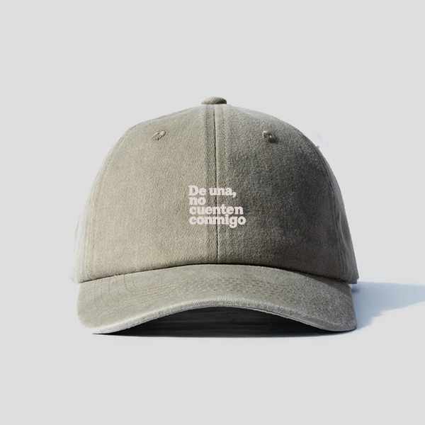 Gorra Prelavada De una, no cuenten conmigo