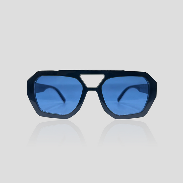 Gafas De Sol Santorini Negra X lente azul