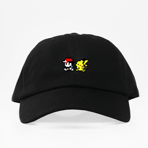 Ash & Pika Dad Hat - Negra